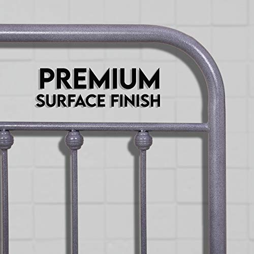 AMBEE21 Vintage Queen Metal Bed Frame with Headboard and Footboard