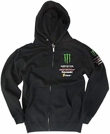 Amazon Power Sports Apparel パワースポーツアパレル プロサーキット モンスターエナジーチーム ジッパーフード Zip Hoody M 車 バイク 車 バイク