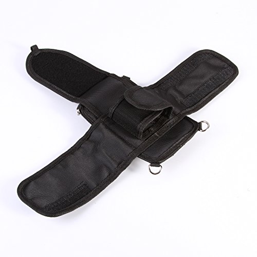 Foto4easy Black Nylon Waist Pouch Bag with Belt for DSLR Camera Monopod Tripod Great for Your Travelling and Outdoor Photography