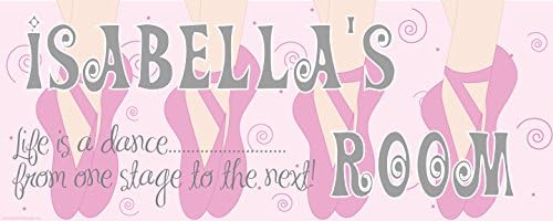 Mona Melisa Designs Customized Ballerina Girl "Isabella" Name Sign Decorative Wall Sticker