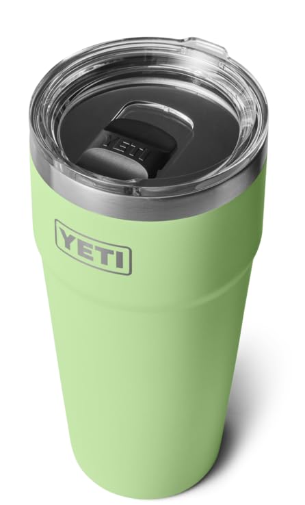 YETI Rambler 30 oz (887 ml) Stackable Cup with Removable Magslider Lid, Stainless Steel Vacuum Insulated Coffee Cup, Key Lime