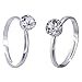 Topoox 60 Pack Silver Diamond Rings for Bridal Shower Games Engagement Party Favor Table Decorations primary