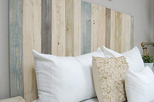 Farmhouse Mix Headboard King Size, Leaner Style, Handcrafted. Leans on Wall. Easy Installation