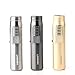 QIMEI Mini Jet Lighter Zinc Alloy Torch Lighter with Flame Lock Gas Refillable Windproof Turbo Flames Lighter for Cigar Pipe Cigarette (Gas Not Included) (Pocket Jet Lighter Black)