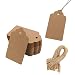 100pcs Kraft Paper Gift Tags with Free 100 Root Natural Jute Twine(Water Ripple)