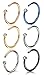 Jstyle 6 Pcs 18-20G 316L Stainless Steel Nose Ring Hoop Cartilage Hoop Septum Body Jewelry Piercing