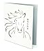 Horse Head Stencil - 6 x 6.5 inch (M) - Reusable Animal Farm Wall Kids Chinese Year of the Horse Stencils for Painting - Use on Paper Projects Walls Floors Fabric Furniture Glass Wood etc.