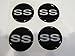 Joe's Auto Parts Chevrolet SS Style Wheel Rim Center Decal Sticker 43mm Set of 4 White & Silver