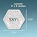 BLUE PANDA - Disposable - 24-Count Hexagon Paper Plates, Kids Birthday Party Supplies for Appetizer, Lunch, Dinner, and Dessert, 9 x 8 Inches