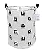 CLOCOR Large Storage Basket,Canvas Fabric Waterproof Storage Bin Collapsible Laundry Hamper for Home,Kids,Toy Organizer (Bear)