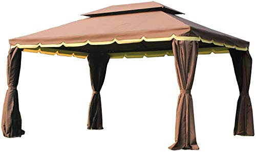 DNNAL Garten-Pavillon, Outdoor-Markise Vordach mit 4-seitig für Villa Hof Garten Sonnenschein Verpflegung Barbecue – Bild 3