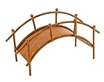 Darice Mini Bridge with Handrail, Rustic Finish