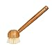 OAKART Huibot Dishwashing Brush Bamboo Handle Soft Bristle for Pot Pan Scrubber
