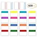 EXCELFU 400 Pieces 2 inch Index Tabs Flag Dispensers Sticky Page Markers Colored Tape for Binders, Books, Notebooks and File Folders