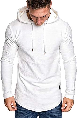 lexiart Mens Fashion Athletic Hoodies Sport Sweatshirt Solid Color Fleece Pullover