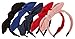 Qiabao 5 Pack Assorted Wire Bow Tie Hard Headband Hair Band for Women