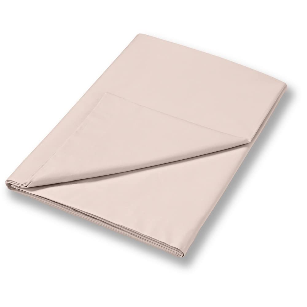 Bianca 400 Thread Count Cotton Sateen Single Flat Sheet Oyster