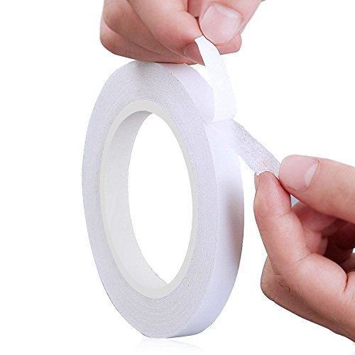 image for SIQUK 4 Rolls Double Sided Tape Strong Adhesive Sewing Tape with 1pc M