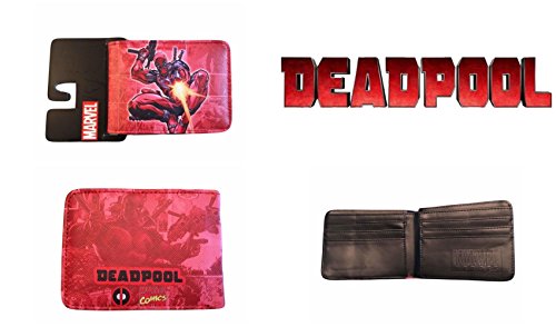 Marvel Comics DEADPOOL Action Pose Logo Bi-Fold WALLET