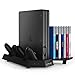 Kootek Vertical Stand for PS4 Pro with Game Storage and Cooling Fan Dual Controller Charger Station for Sony Playstation 4 Pro Dualshock 4 Controller ( Not for Slim / Regular PS4 )