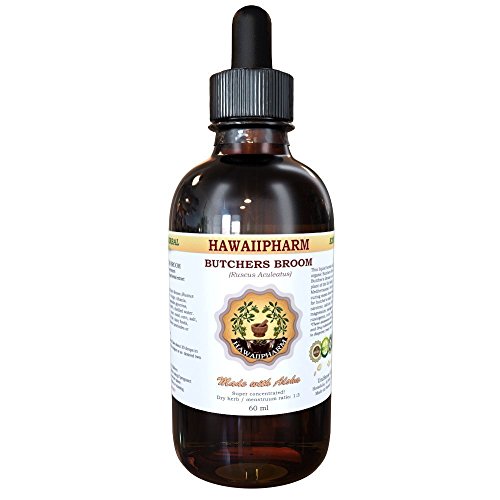 Butcher's Broom Liquid Extract, Organic Butcher's Broom (Ruscus aculeatus) Tincture 4 oz Butcher's Broom Liquid Extract, Organic Butcher's Broom (Ruscus aculeatus) Tincture 4 oz