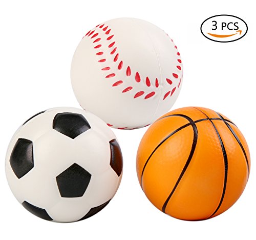 Vigeiya 3 Pack Squishies Balls 2.7 Inches Squishy Slow Rising Kawaii Soccer Basketball Baseball Prime Toys for Kids Adults Soft Scented Decorations Stress Reliever - Thumbnail 7