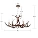 YHF Resin Antler Chandeliers 6 Light 30.7