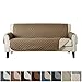 Home Fashion Designs Reversible Sofa Protector. Furniture Protector for Living Room with Secure Straps. Furniture Protectors for Kids, Dogs and Pets. (Sofa, Fossil Brown/Birch)