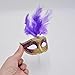 Yiseng Small Masquerade Mask Party Decoration 12pcs Mini Mardi Gras Mask Halloween Costume Novelty Gifts Purple Color