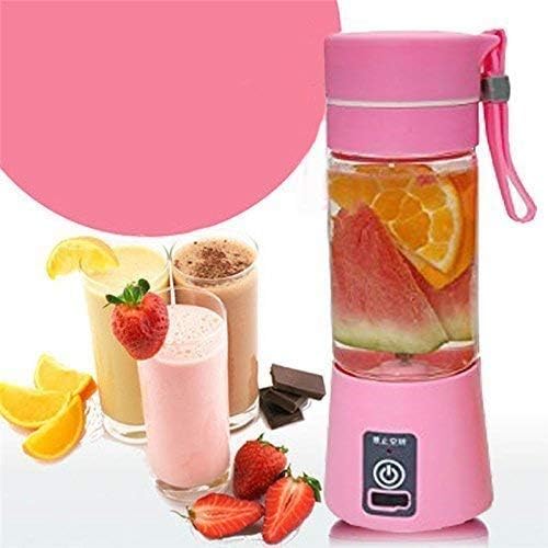 Figment Rechargeable Portable Electric Mini USB Juicer Bottle Blender for Making Juice, Shake, Smoothies (Pink)