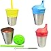 Stainless Steel Sippy Cups For Toddlers & Kids With Silicone Sippy Cup Lids, Silicone Straws & Straw Cleaner, 8.5 oz Perfect For Smoothies Milk Water Juice