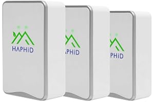 HAPHID Ionizer Air Purifier/Plug In Air Purifier Ion Generator with Highest Output - Up to 32 Million Anions/Sec,Portable Filterless&Ion Air Purifier for Purify: Odors,Pets Smell Etc (3-Pack,Silver)