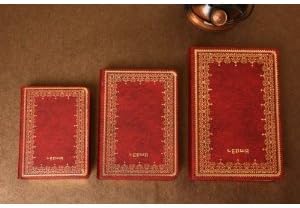 Amazon アンティーク調 洋書風 硬表紙ノート 金の縁取り 大 14 21cm 全8枚 ノート 文房具 オフィス用品