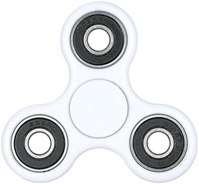 VNFNMI Tri-Spinner Fidget Toy Hybrid High Speed Metal Bearing Nylon PA Material Good for ADHD EDC Hands Killing Time(White)