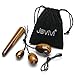 JOVIVI Yoni Eggs - 4pcs Set/ 3 Sizes Gemstones and 1 Massage Stick,Drilled, with Unwaxed String,Made of Natural Tiger Eye Jade for Yoni PC Muscles Massage