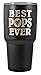 POPS GIFT ~ Engraved BEST POPS EVER Premium Stainless Steel Tumbler 30 oz Vacuum Insulated Large Travel Coffee Mug Hot & Cold Drinks Christmas Birthday Father’s Day from Daughter Son (Black)