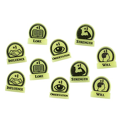 LITKO Skill Focus Token Set Compatible with Arkham 3rd Edition, Ivory (10)