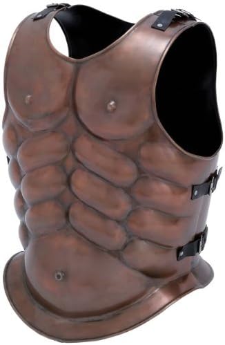 ecWorld Replica Display Roman Legion Muscle Cuirass Metal Breastplate Armor - Bronze