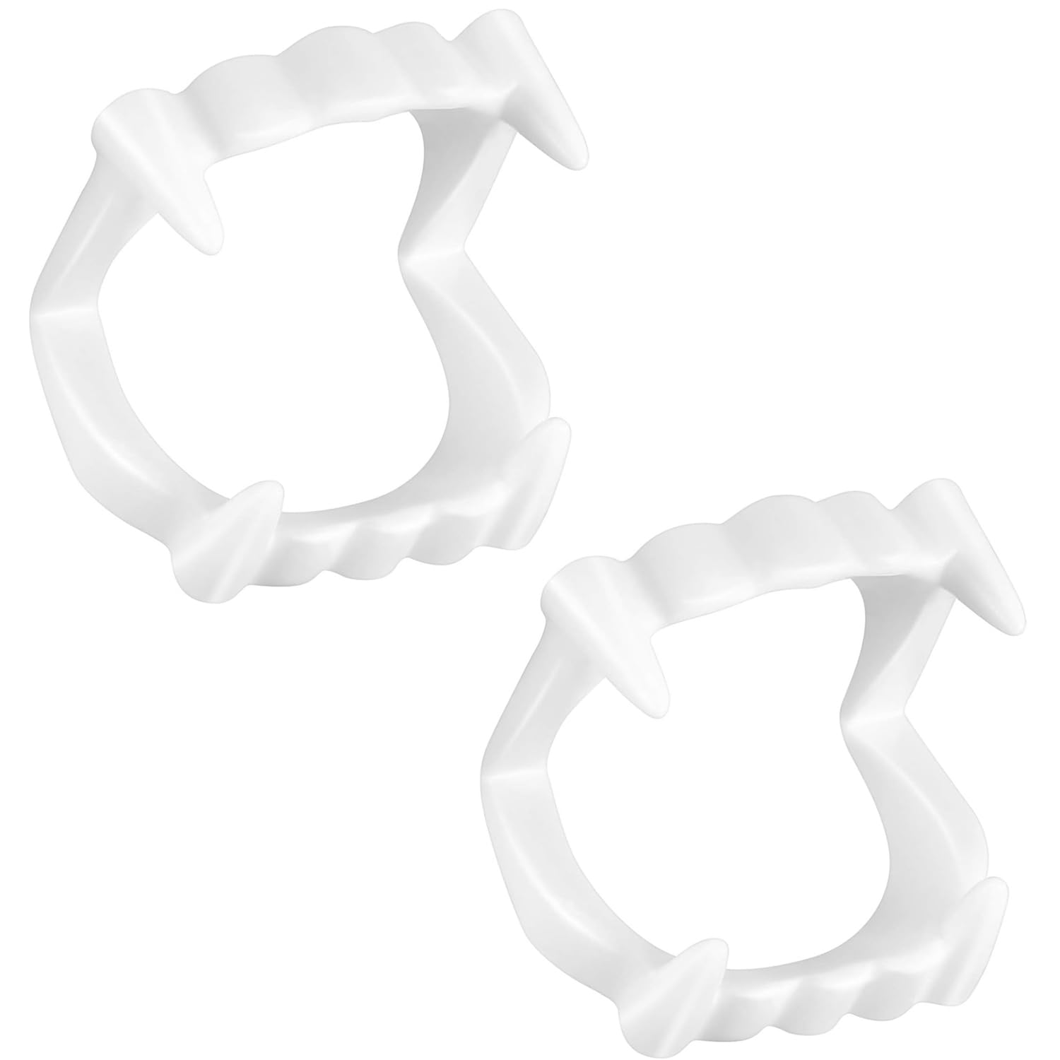 2 Pcs Vampire Teeth for Kids, Halloween Fangs for Dress-Up Costume Party Decoration, Scary Halloween Werewolf Zombie Fangs Halloween Cosplay