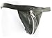 Heart 2 Heart Jock Strap Leather with Zipper, Black, Medium