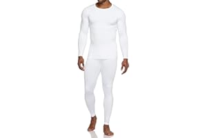 TSLA Men's Thermal Underwear Set, Microfiber Soft Fleece Lined Long Johns, Winter Warm Base Layer Top & Bottom