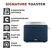 Tower T20051MNB Cavaletto 4-Slice Toaster with Defrost/Reheat, Stainless Steel, 1800 W, Midnight Blue and Rose Gold