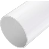 MECCANIXITY 5" PVC Rigid Tube Round Pipe Tubing 129.2x140mm 9"L White | Hardware Tubing,High Impact for Water Pipe, Crafts