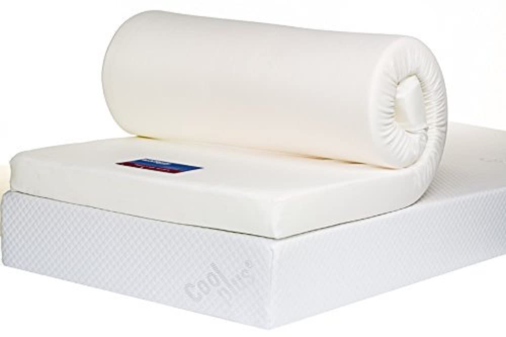 Bodymould Memory Foam Mattress Topper with Cover, 4 Inch, UK Super King
