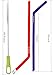 Tegion Slender Reusable Silicone Drinking Straws With Brush and Storage Pouch-For 20 30 Ounce Yeti Rtic 24 Ounce Tervis Tumblers 9 Pack