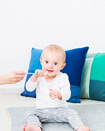 Bleu Transparent Set De 2 Petites Cuilleres Simplifiant Les Repas Cuilleres En Silicone Souple Sans Bpa Douces Pour Les Gencives Bambino Open Wide Cuillere Pour Bebe Couverts Bebe Puericulture Atahari Com