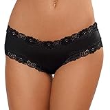 Nacome Little Sexy Panties, Women Sex Lingerie Lace Boyshorts Briefs Open Crotch Thongs Knickers -Entice Your Lover (Black, M)