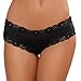 Nacome Little Sexy Panties, Women Sex Lingerie Lace Boyshorts Briefs Open Crotch Thongs Knickers -Entice Your Lover (Black, M)
