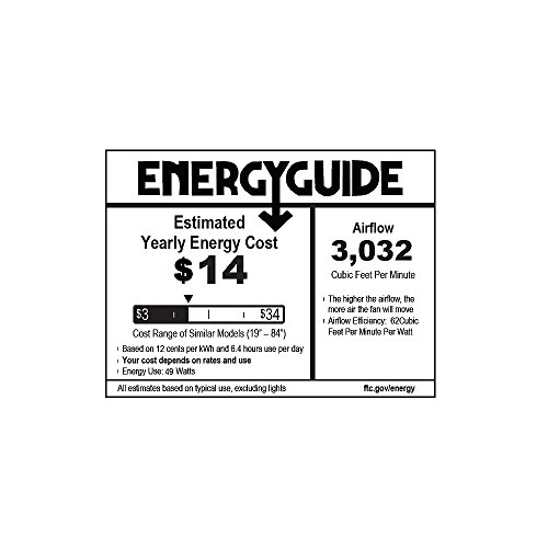 Casablanca Indoor Low Profile Ceiling Fan with LED Light and wall control - Isotope 44 inch, White, 59350