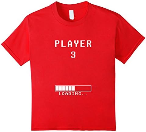 Kids Player 3 three Loading t shirt - maternity announcement 4 Red